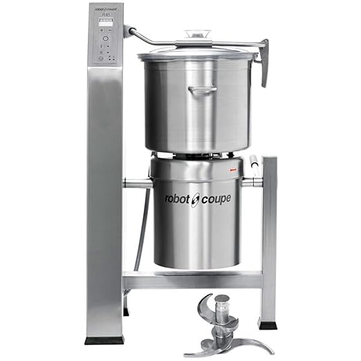Robot Coupe R45T 2-Speed Vertical Cutter Mixer Food Processor with 47-Quart Stainless Tilt Cutter Bowl