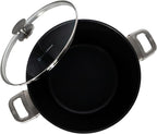 Swiss Diamond Nonstick Hybrid Ceramic and Diamond-Infused Stock Pots With Glass Lid, PFAS- and PFOA-free, Dishwasher & Oven Safe Up To 500 °F (8.5 Quart)
