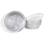 IDL Packaging 9" Round Aluminum Foil Pans with Dome Lids (Pack of 25) - Disposable Aluminum Container with Clear Plastic Lids - Great for Baking, Cooking, Serving