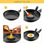 Pancake Batter Dispenser with Squeeze Handle for Precise Portion Control, Clear Measuring 4 Cup Batter Separator for Cookie Cake Waffles Muffin with 4 Egg Ring Molds