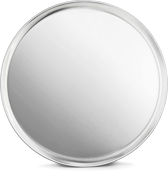 10-inch Aluminum Pizza Tray | Commercial Grade Round Baking Tray for Oven, Home & Restaurant Use [1 Pack]