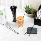 Restaurantware Restpresso 7 Inch Cocktail Stirrers 500 Disposable Coffee Stirring Rods - Premium Odorless Black Plastic Stirrers For Coffee For Hot And Cold Drinks For Bars Or Offices