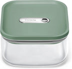 Caraway 1qt Glass Airtight Food Storage Container with Lid – Non-Toxic, BPA-Free Kitchen Storage Container – Stackable, Space-Saving Airtight Container for Dry Goods and More - Sage