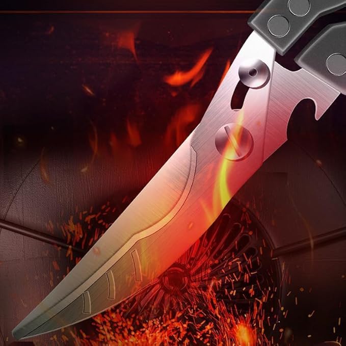 Heavy Duty Kitchen Chicken Shears With Anti-Slip Handle & Safety Lock Rust Proof Bone Cutting Scissors for Cutting Chicken & Chopping Vegetables