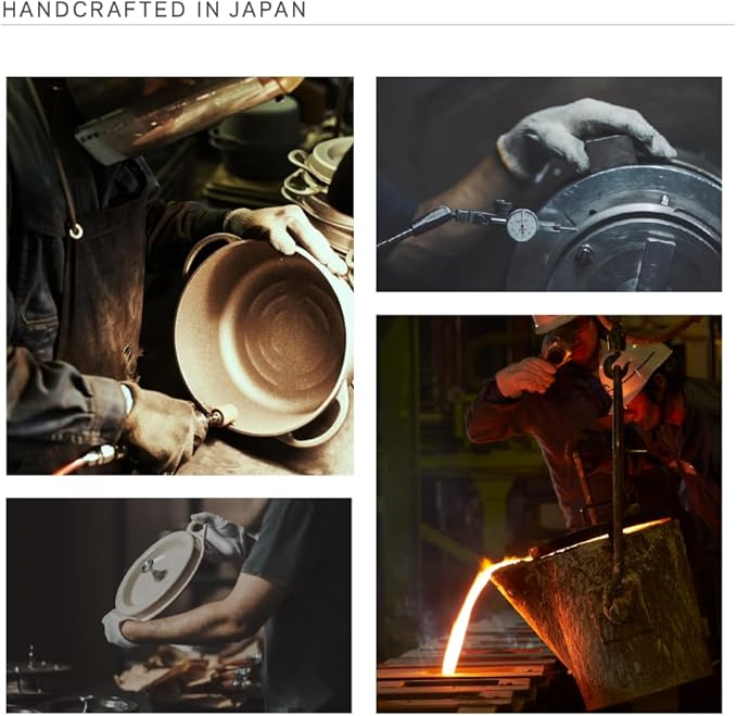 Vermicular Oven Pot | Non-Toxic Enameled Cast Iron Pot | 22cm (3.7 Qt) | Oven-safe | Induction-compatible | Dutch Oven | Made in Japan | Serves 3-4 | Pearl Brown