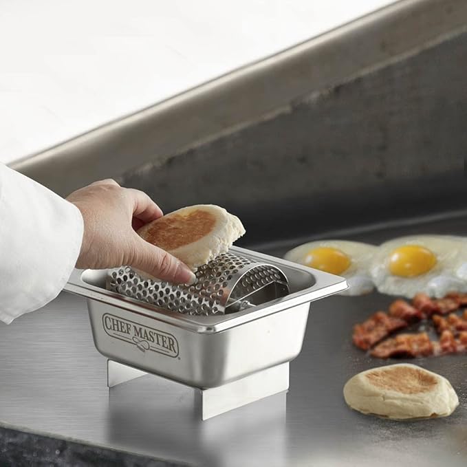 Butter Spreader Wheel, Griddle Butter Roller Saver That Can Hold 3 Sticks of Butters, Stainless Steel Butters Spreader for Breakfast, Tailgating, Picnics, Camping, Griddle Tools by Chef Master - 90244