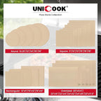 Unicook Pizza Stone for Oven and BBQ Grill, 12 x 11 Inch Rectangular Oven Grill Pizza Stone, Cordierite Baking Pan for Crispy Crusts, Thermal Shock Resistant, Including Dough Scraper