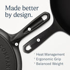 Field Company 10.25-Inch Cast Iron Skillet – Pre-Seasoned Frying Pan for Searing, Baking & Everyday Cooking, Lighter & Easy to Handle, Smooth, Made in USA (No.8, 2–4 Servings)