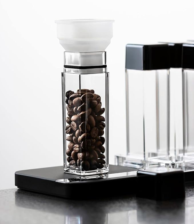 Normcore 12 Tubes Coffee Bean Cellars with Stand & Hopper - Single Dose Coffee Bean Vaults - Espresso Bean Storage Set - One-Way Exhaust Valve - Capacity 25-28g