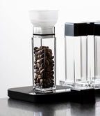 Normcore 12 Tubes Coffee Bean Cellars with Stand & Hopper - Single Dose Coffee Bean Vaults - Espresso Bean Storage Set - One-Way Exhaust Valve - Capacity 25-28g