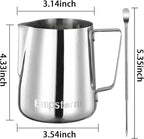 Espresso Machine 20 Bar,Espresso Coffee Maker with Milk Frother Steam Wand,Semi-Automatic Dual-nozzle Espresso Machine,Automatic power-off Function (Milk Frothing Cup)
