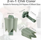 Pepper corer seed remover tool,Upgrade2 in 1 Fruit Pepper Seed Corer Remover,Quickly Cutting and Deseeding Bell Pepper Corer Tool for Vegetables Kitchen Gadget (1 Pcs)