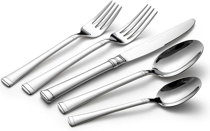 Silverware Set Service for 8, 18/10 Stainless Steel, 40 Piece Set, Flatware Cutlery Set，Mirror Polished