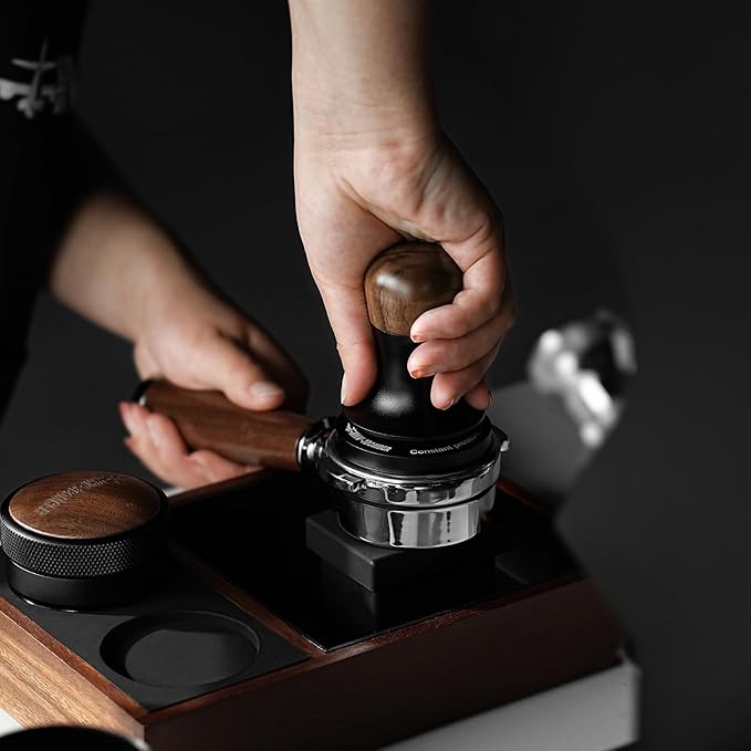 MHW-3BOMBER Espresso Coffee Tamper 51mm with Three Spring Loaded Calibrated Espresso Tamper 30lbs Tamper for Espresso Machine with Sound Feedback T6182T-OS
