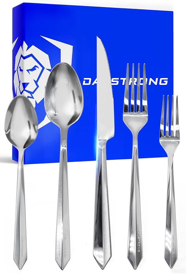 Dalstrong Flatware Cutlery Set - 20 Piece - Silverware Dinner Knife, Dinner Fork, Dinner Spoon, Dessert Fork, Dessert Spoon - High-Carbon Stainless Steel - Service for 4 - Table Dinner Set - Gift