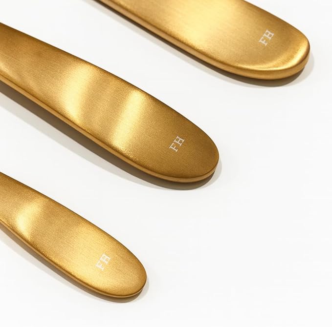 Windsor Silverware Set, 30 Piece Forged Flatware Cutlery Premium Stainless Steel, Service for 6, for Kitchen, Home, Wedding, Party, Mirror Polished Dishwasher Safe. (Matte Gold)