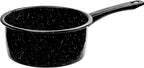 2 Quart Granite Saucepan, Naturally Nonstick Sauce Pots, Speckled Enamel Ware Cookware, Small Sauce Pan for Cooking and Boiling - Granite Cooking Pot for Stovetop, Campfire, Outdoor Stove