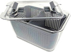 Kitchen Spaces Colander Stackable Food Storage Bin, Large, Gray, 11"L x 7"W x 9"H