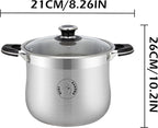 VivicreateStainless Steel Stock Pot with Lid for Induction Cooking Boiling Pasta Stew Soup Large Capacity Cookware with Handles for Kitchen Spaghetti Olla Olla de Acero Inoxidable (11.5 QT)