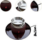 Electric Maker Electric Fondue Pot Set with Forks 4 Detachable Trays Maker Set for Wedding Family Party Indoor, Reddish Brown