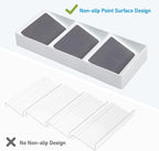 Spice Drawer Organizer, 3 Tier Non-Slip Silicone Seasoning Jars Drawer Insert, Spice Rack Organization for Kitchen Spice Rack Tray for Cabinet Countertop Makeup Storage-2 Pack