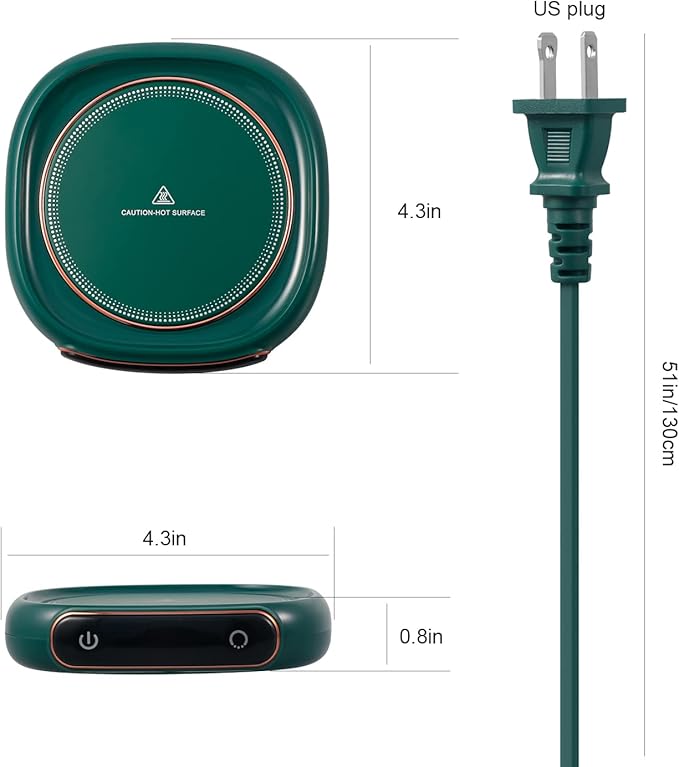 Bgbg Coffee Mug Warmer & Cute Cat Mug Set, Beverage Cup Warmer for Desk Home Office with Three Temperature Up to 140℉/ 60℃, Coffee Warmer for Cocoa Milk Tea Water Candle, 8 Hours Auto Shut Off