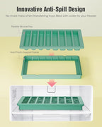 Water Bottle Ice Cube Trays for Freezer - Silicone Ice Stick Mold with Support Fame, Long Ice Cube Maker for Chilling Whiskey, Cocktails, Coffee - Reusable Easy-Release Narrow Ice Tray (Pack of 2)