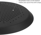 Beasea Pizza Pan 16 Inch, Perforated Pizza Tray with Holes for Oven, Black Heavy Duty Aluminum Alloy Round Pizza Crisper Pan Pizza Baking Tray Bakeware for Home Restaurant Kitchen