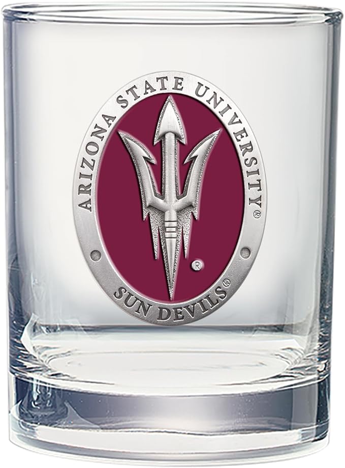Heritage Pewter Arizona State Double Old Fashion | Double Rocks Glass 14 OZ for Liquor | Expertly Crafted Pewter Glass