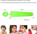 Silicone Ice Pop Molds,BPA Free Popsicle Molds with Attached Lids,Reusable DIY Popsicle Molds for Kids,Set of 6 (Pure color)