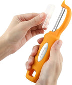 Spring Chef Premium Swivel Vegetable Peeler, Soft Grip Handle and Ultra Sharp Stainless Steel Blades - Perfect Kitchen Peeler For Veggie, Fruit, Potato, Carrot, Apple - Mango