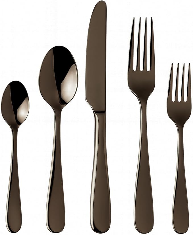 London Silverware Set, 30 Piece Forged Flatware Set Premium Stainless Steel, Service for 6, for Kitchen, Home, Wedding, Party, Mirror Polished And Dishwasher Safe.