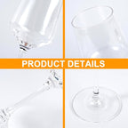 KOXIN-KARLU Unbreakable Classic 18 ounce All-Purpose Plastic Stem Wine Glasses Acrylic Glasses, Set of 6 Clear