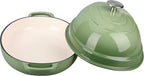 Enameled Oval Cast Iron Dutch Oven Pot with Lid, Bread Dutch Oven for Sourdough Bread Baking, 6QT, Pistachio Green
