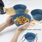 PYRMONT Wheat Straw Bowls 36oz Cereal and Salad Bowl Set of 8 Dishwasher & Microwave Safe Bowls for Kitchen, Plastic Bowls Reusable for Salad, Cereal, Snack, BPA-Free