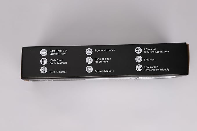 HOTEC 4 Pieces Silicone Whisks Set, Wire Balloon Whisks Egg Beater, Non-slip Handle Whisk for Non-stick Cookware Perfect for Cooking, Stirring, Beating and Blending (Black)