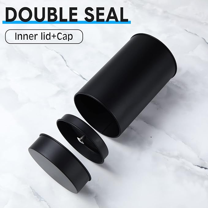 Zopeal 10 Pack Metal Tea Tin Canister with Airtight Double Lids 16 oz Round Tin Can with Lid Double Sealed Small Kitchen Container for Loose Tea Storage Coffee Sugar Candy Herbs and Spices