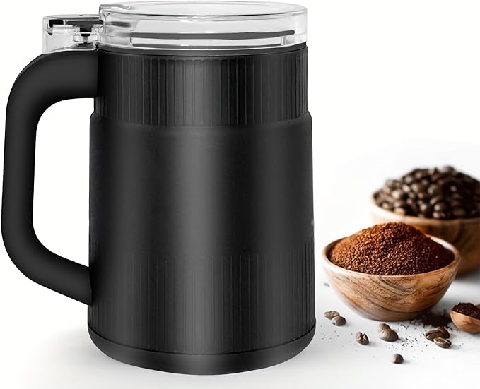 Electric Coffee and Spice Grinder with One-Touch Operation, Low Noise, Clear Lid, Electric Dry Grinder for Coffee Beans and Herbs