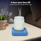 VOBAGA Coffee Mug Warmer, 4 Hours Auto Shut Off Cup Warmer for Office Home Desk with 3 Temperature Settings, Electric Beverage Warmer for Cocoa,Tea, Milk, Soup, for Coffee Gifts, Sky Blue (No Cup)