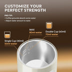 Portable Espresso Machine, Travel Coffee Maker for Camping, Car Coffee Maker Self-Heating with USB-C, 2 in 1 With Ground Coffee & NS Capsule for RV, Hiking, Office,Christmas Gifts for Men(White)