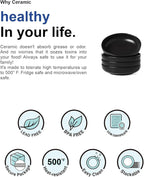 LE TAUCI Pasta Bowls 45 oz, Salad Bowls Set for Serving Soup, Pasta, Noodle, Dinner, Large Kitchen Bowl Plates, Microwave Safe - 8.5 Inch, Set of 4, Matte Black