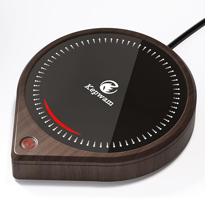 Coffee Mug Warmer for Desk, Smart Coffee Warmer with Touch Tech & Light, Coffee Cup Warmer with Gravity Sensor & Auto Shut Off, Candle Warmer Plate - Ideal Gifts for Dad and Mom