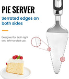 Pie Server Spatula and Cake Slicer Set with Luxury Gift Box, Black Stainless Steel Set - Kitchen Essentials for Cutting & Serving Desserts, Brownies, Lasagna - Great for Anniversary, Christmas Spatula