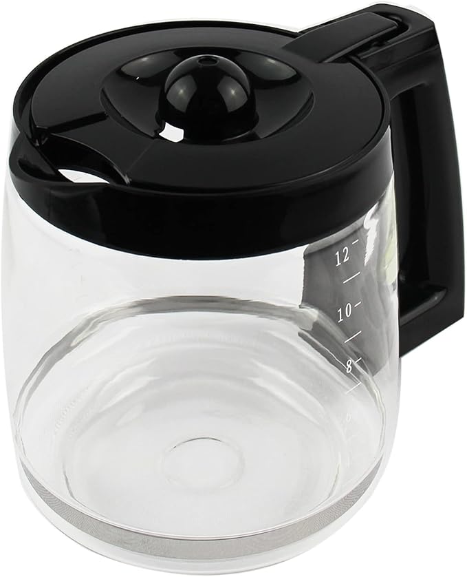 12-Cup Replacement Glass Carafe Pot Compatible with Hamilton Coffee Maker Models 46310, 49976, 49966, 49350, 49957, 49954, 49933, 49980A, 49980Z, 49983, 49618, 46300, 49950
