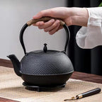 suyika Cast Iron Mat with Rubber Pegs/Feet for Japanese Tea Kettle Cast Iron Teapot Black Trivet 5.3in