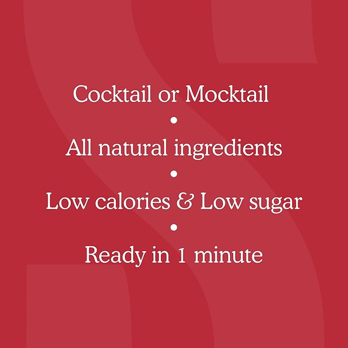 SAYSO: Skinny Hibiscus Cosmo Craft Cocktail Tea Bag | Enjoy an Instant Cosmopolitan or Mocktail in Under 1 Min, <1G Sugar, 10 Calories, Vegan, Kosher, Non-GMO, 8 Count