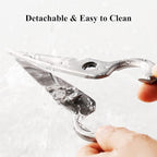 Sunnecko Heavy Duty Kitchen Scissors - Stainless Steel Kitchen Shears, Ultra Sharp Micro Serrated Poultry Shears, Cooking Scissors for Meat, Dishwasher Safe