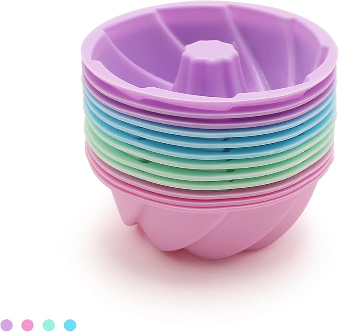 28 Pieces Silicone Fluted Loaf Pan set,Non-Stick Kitchen Oven Baking Pans, BPA Free Silicone Mold for Bread, Meatloaf, Cake, with 24 Pack mini Baking Cups