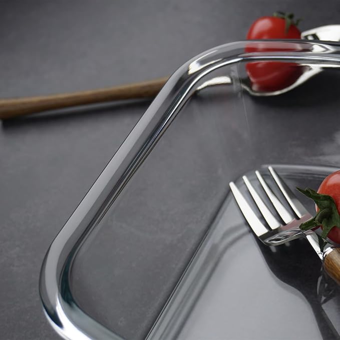 9×9in Square Glass Baking Dish with lid, 2.6QT Deep Square Glass Baking Pan, Microwave and Oven Safe