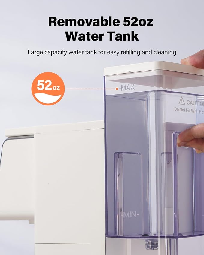 Coffee Maker Hot & Iced With Bold Setting,Single Serve Coffee Maker For K Cup And Grounds,52 Oz Removable Water Tank,6-14 Oz Brew Sizes,One Cup Kcup Coffee Machine With Reusable Filter, White